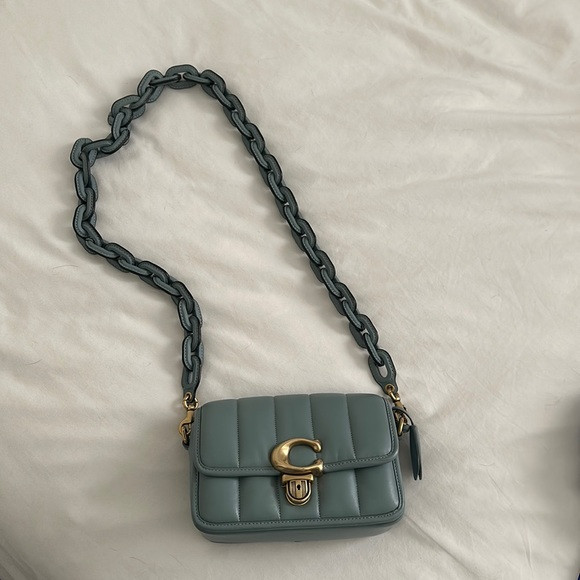 Coach blue pillowed bag. | Poshmark