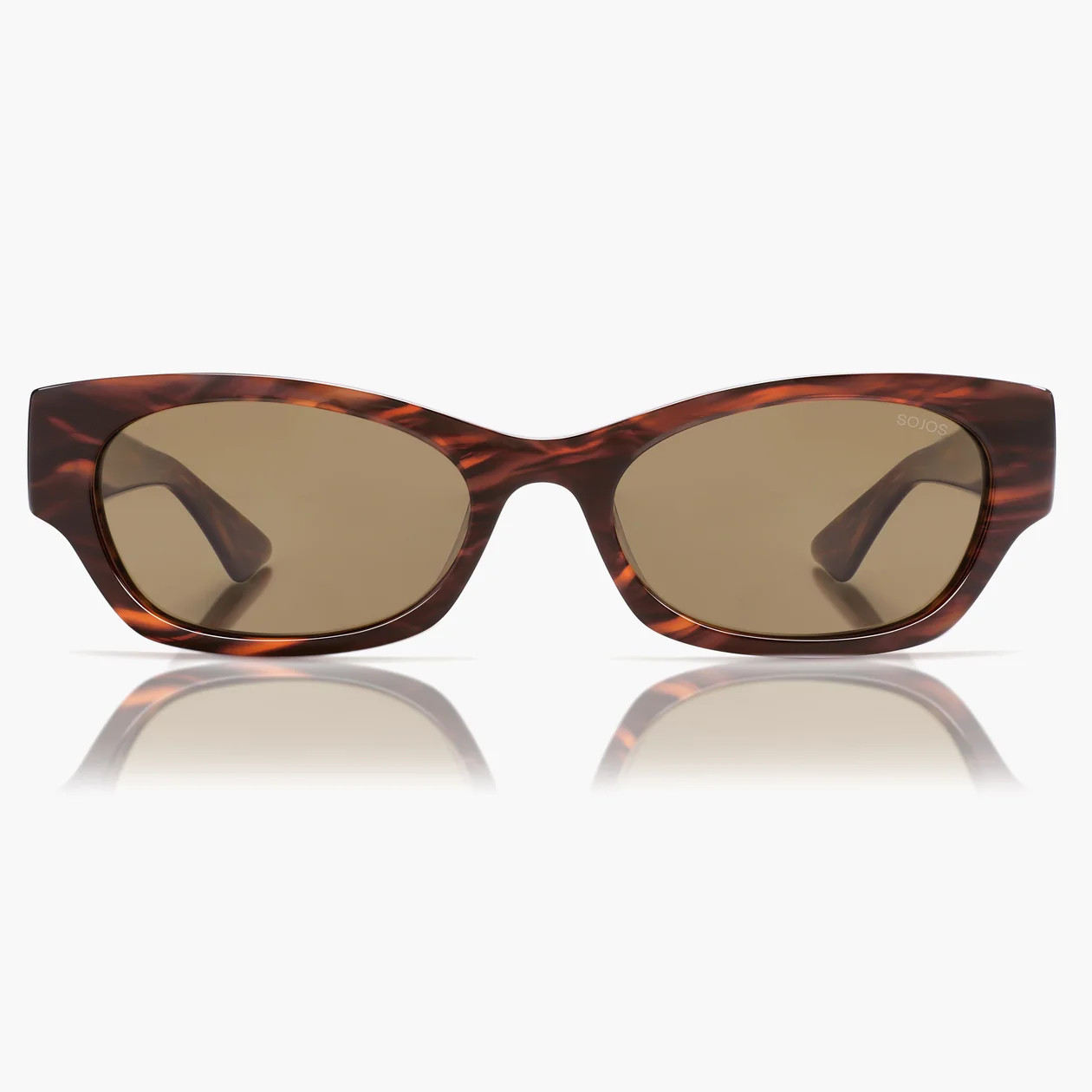 Retro Coral Design Polarized Acetate Women Sunnies SJ3101 Fire Coral | SOJOS VISION | SOJOS VISION