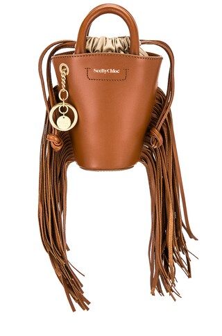 See By Chloe Mini Cecilia Bag With Fringe in Caramello from Revolve.com | Revolve Clothing (Global)