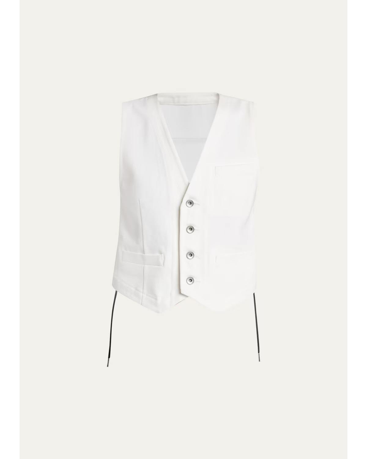 Mixed-Media Denim Vest | Bergdorf Goodman