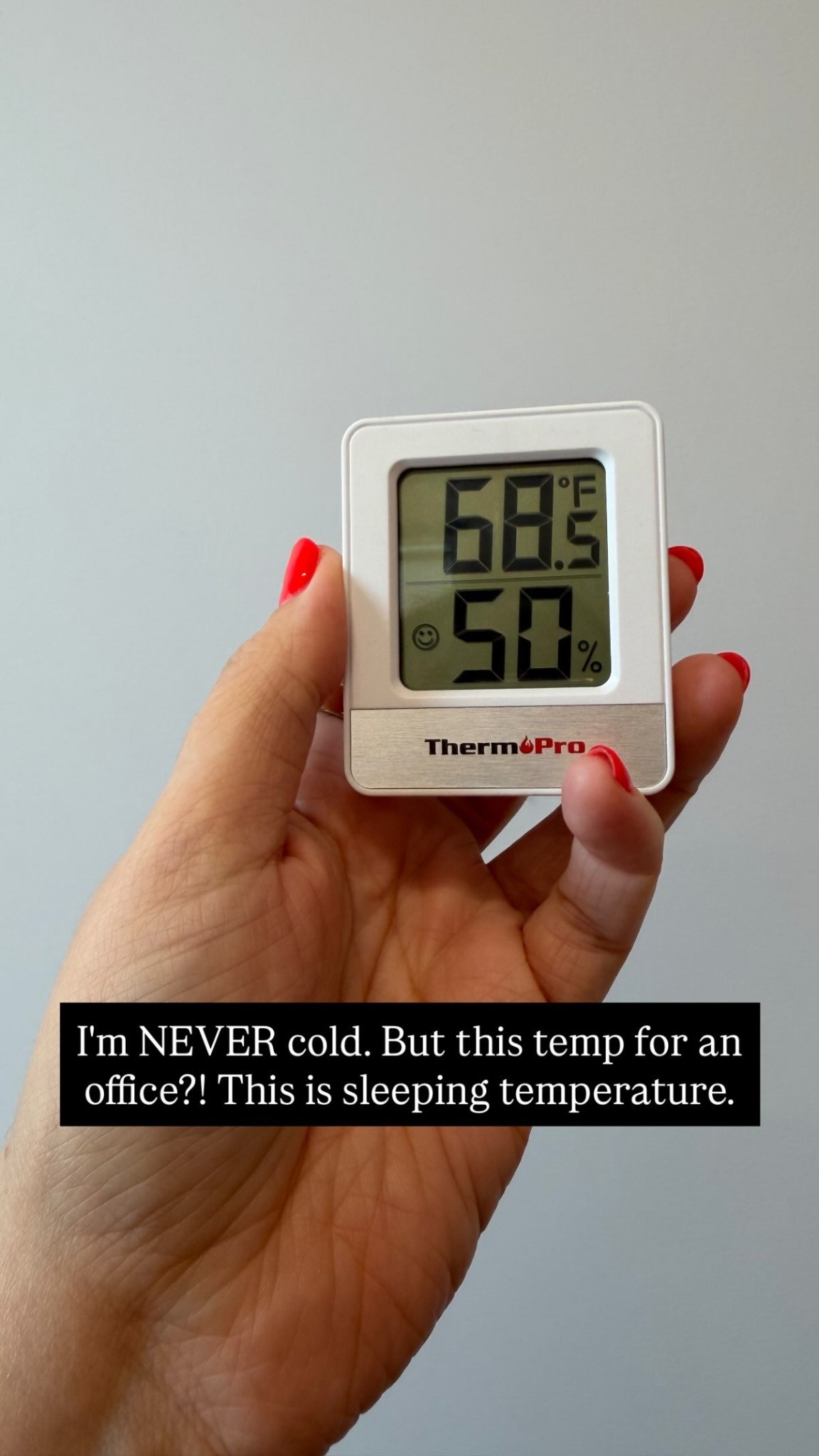 I'm NEVER cold. But this temp for an office?! This is sleeping temperature.

#LTKMens #LTKHome