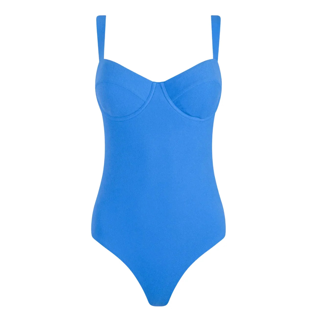 women's deep sea blue terry one piece | Minnow