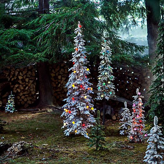 Faux Snowy Pre-lit LED Alpine Tree | Terrain