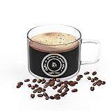 Glass Coffee Mugs or Tea Cup, Heat-resistant Large Wide Mouth Hot and cold Beverage Mugs(17oz), Crys | Amazon (US)