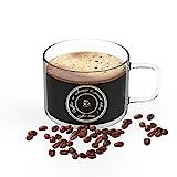 Glass Coffee Mugs or Tea Cup, Heat-resistant Large Wide Mouth Hot and cold Beverage Mugs(17oz), Crys | Amazon (US)