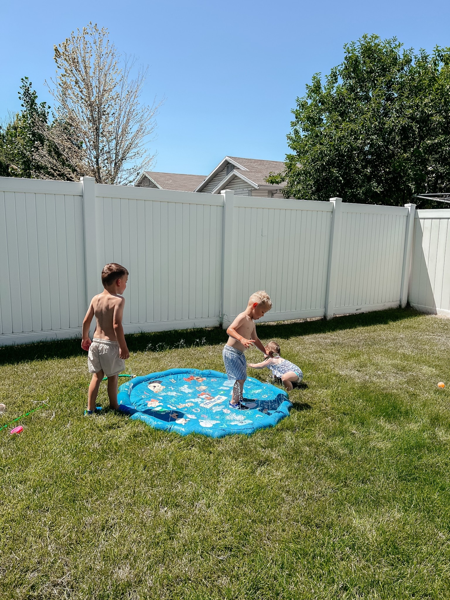 Our favorite backyard mini splash pad! Perfect for little toddlers and even my 1 year old loved it. Summer activities. Summer toys. Yard toys  

#LTKBaby #LTKFamily #LTKKids
