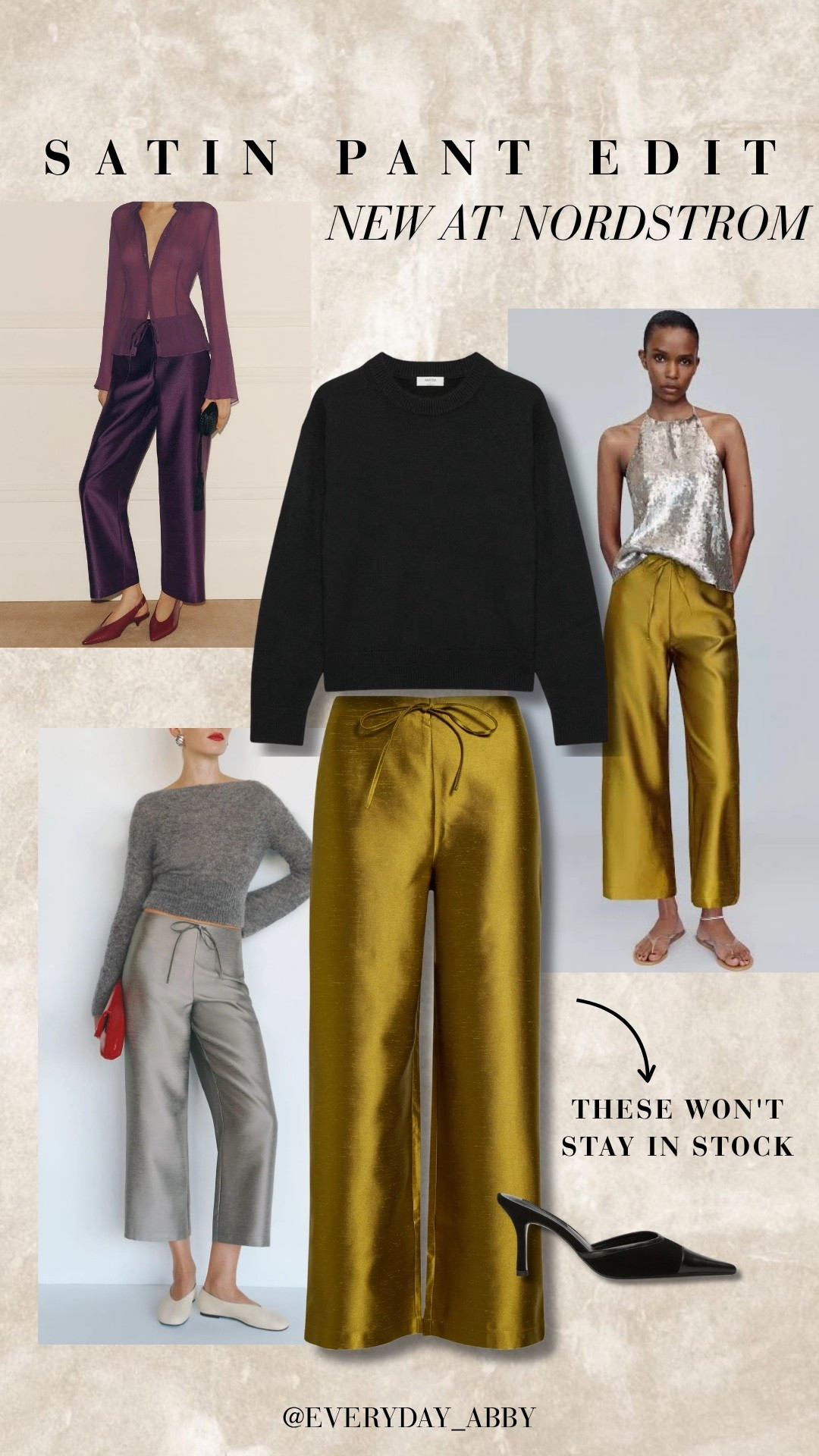 These satin pants are STUNNING 😍😍 Obsessed with all three colors that just dropped at Nordstrom!! ✨