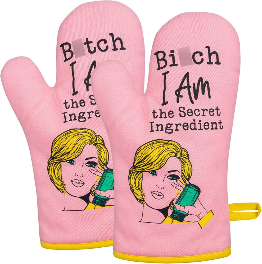 Miracu Oven Mitt, Funny Kitchen Cooking Oven Mitts, Pink Kitchen Accessories, Housewarming Gifts ... | Amazon (US)