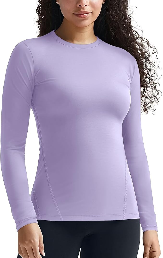 Zengjo Womens Thermal Tops Lightweight Long Sleeve Running Workout Shirts Cold Weather Athletic B... | Amazon (US)