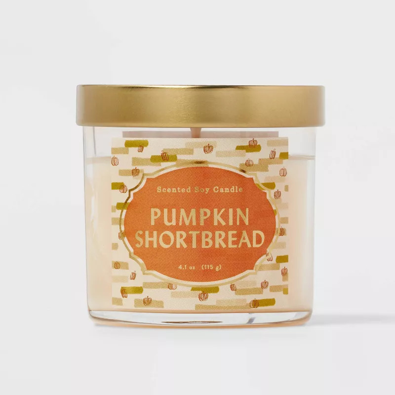 Lidded Glass Jar Pumpkin Shortbread Candle - Opalhouse™ | Target