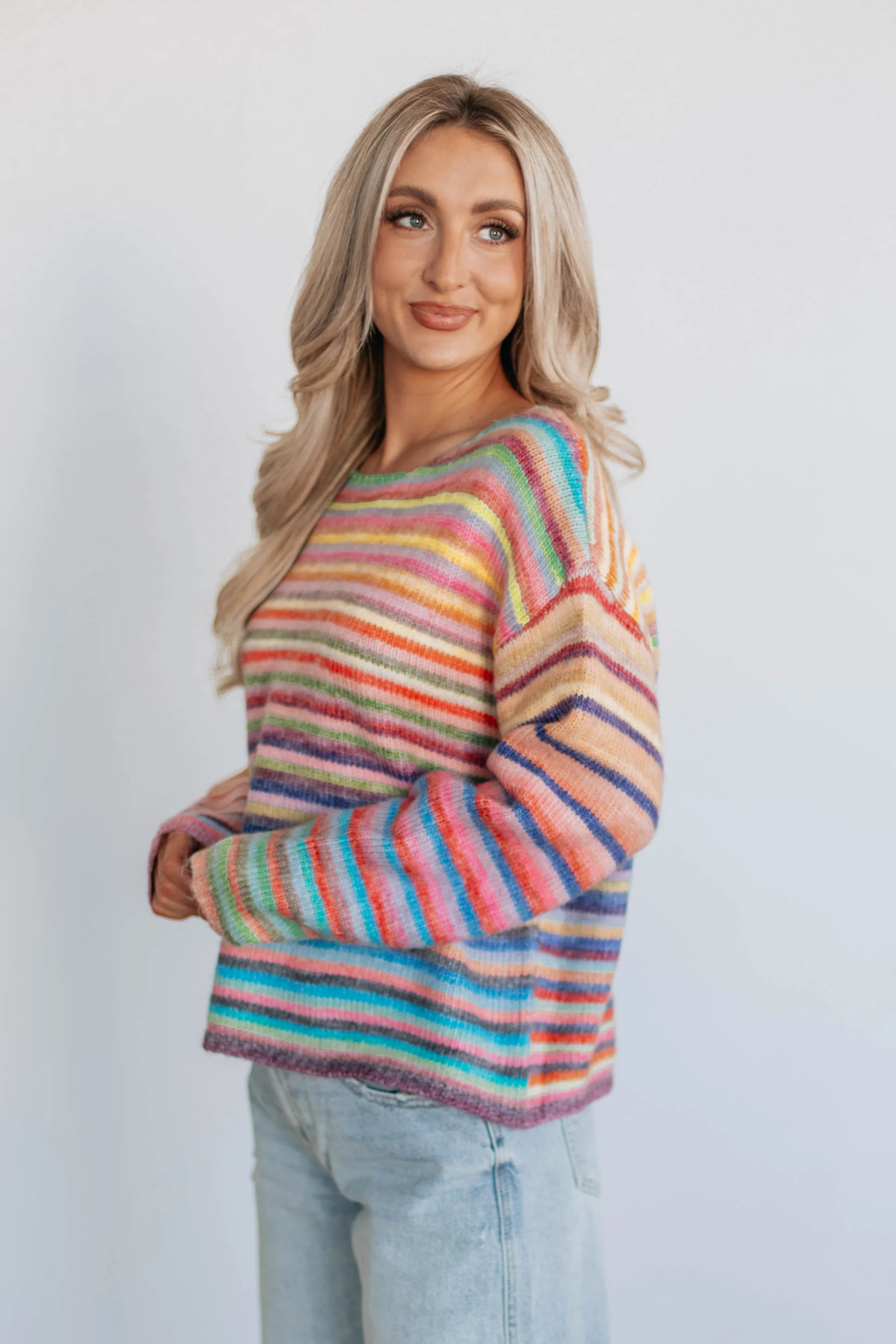 Hilarie Striped Sweater | Wild Oak Boutique