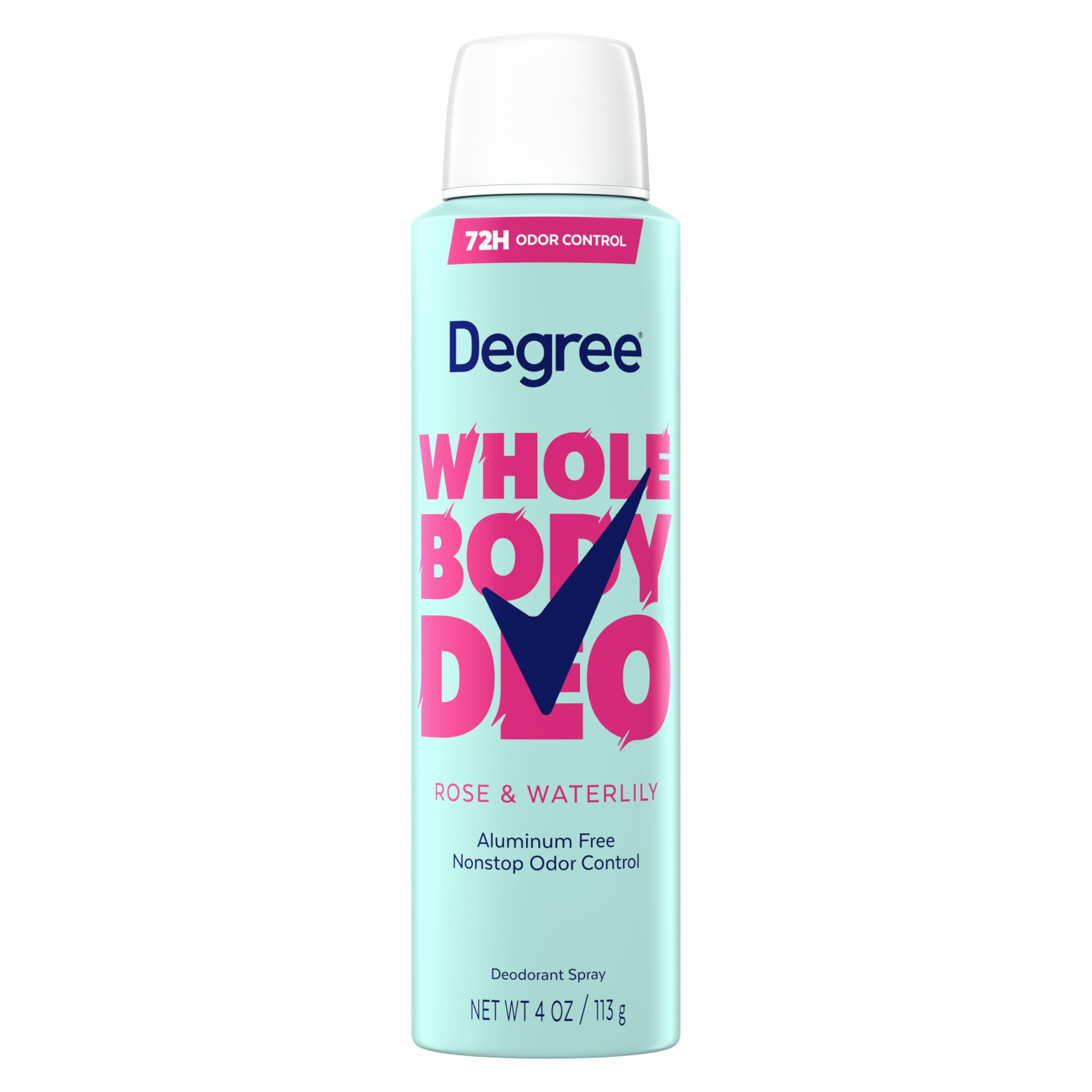 Degree Women Whole Body Deodorant Spray, Rose & Waterlily Scent, Aluminum Free 72H Odor Protectio... | Amazon (US)