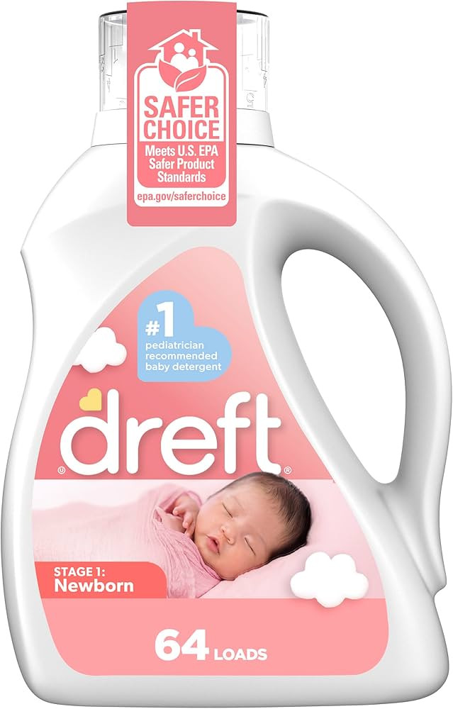Dreft Stage 1: Newborn Hypoallergenic Liquid Baby Laundry Detergent (HE), Natural for Baby, Newbo... | Amazon (US)