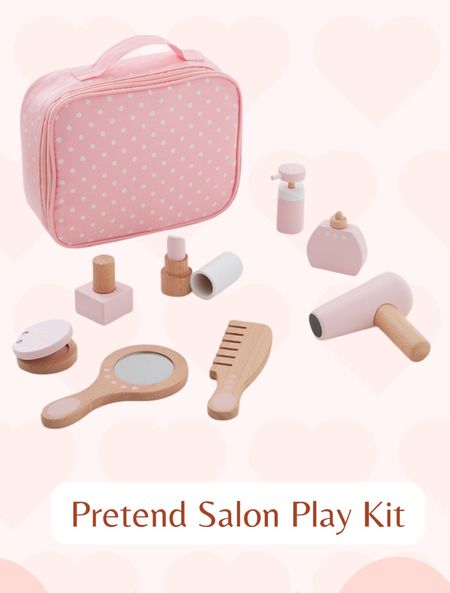 My daughter loves this pretend salon play kit! It keeps her away from opening my drawers and taking everything out to play “salon” and it comes in this cute pink bag to store all her supplies in! Your little girl will love this pretend set for the holidays! ✨🎀 #LTKPBkids #PBkids #potterybarnkids #montessoritoys

#LTKHoliday #LTKGiftGuide #LTKkids