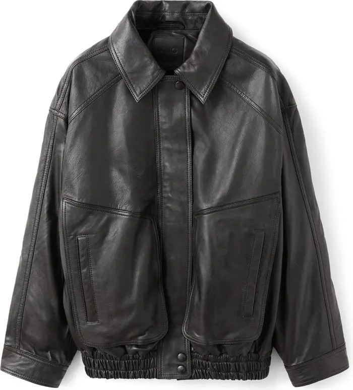 London Oversize Leather Jacket | Nordstrom