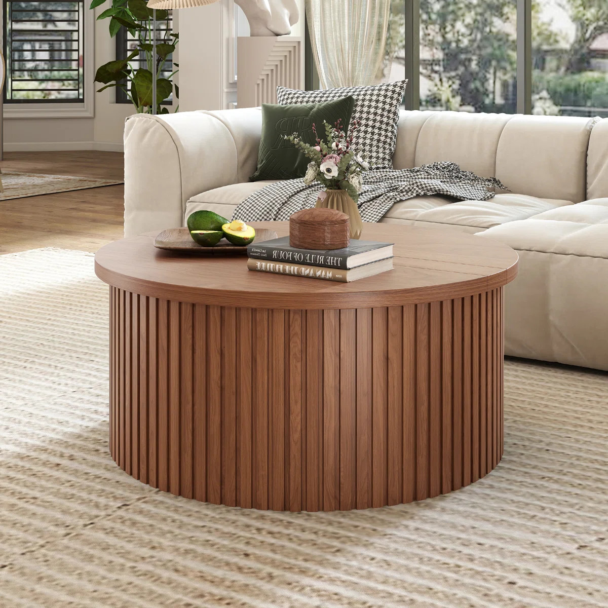 Lift Top Coffee Table With Storage, Fluted Round Coffee Tables | Wayfair North America
