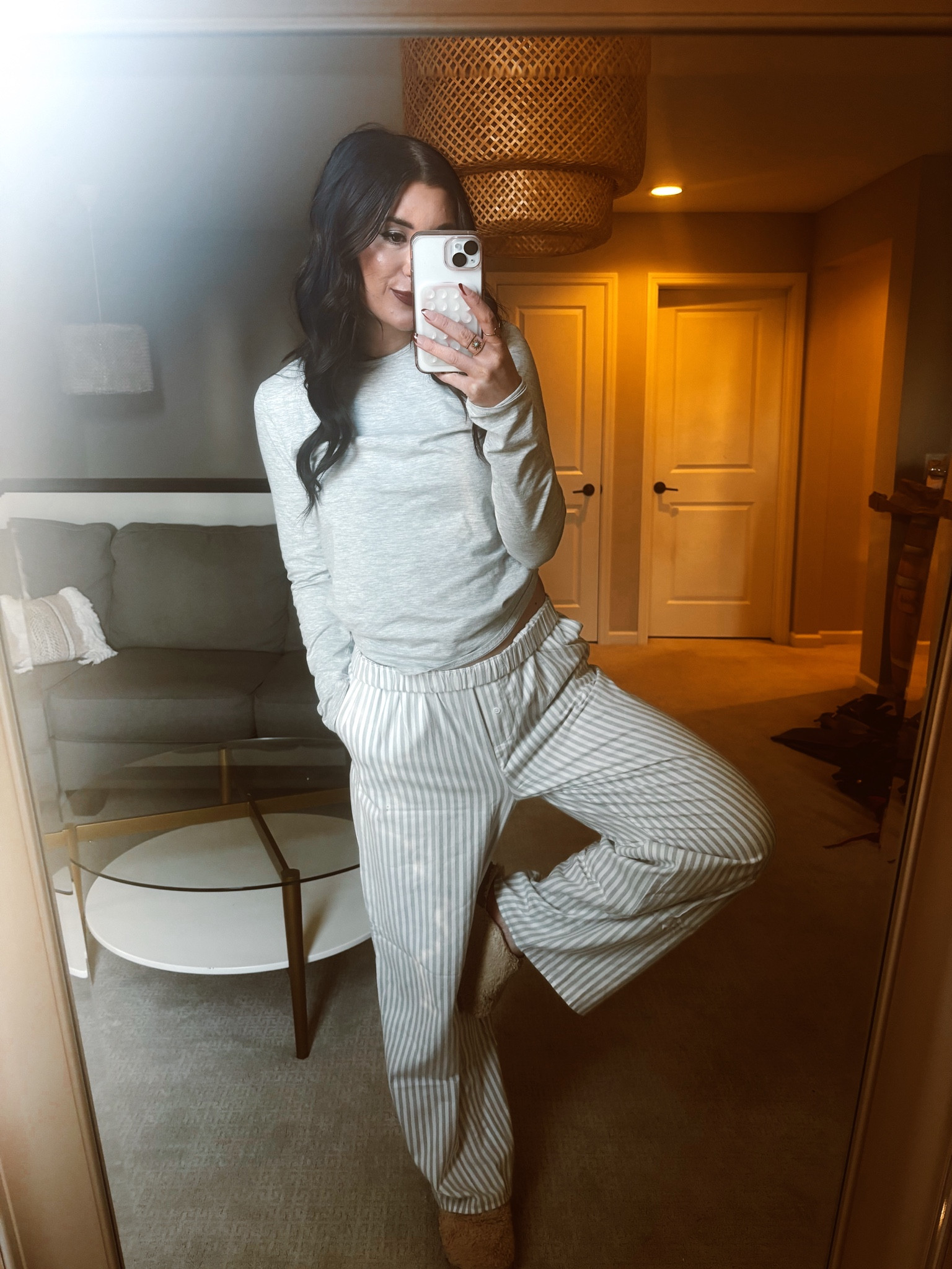 The perfect cozy matching pj set for Christmas morning! Plus get more wear out of this look by styling these boxer pants with your favorite baby tee or oversized sweater! Wearing a size medium in the set! 

#LTKHoliday #LTKFindsUnder50 #LTKSeasonal