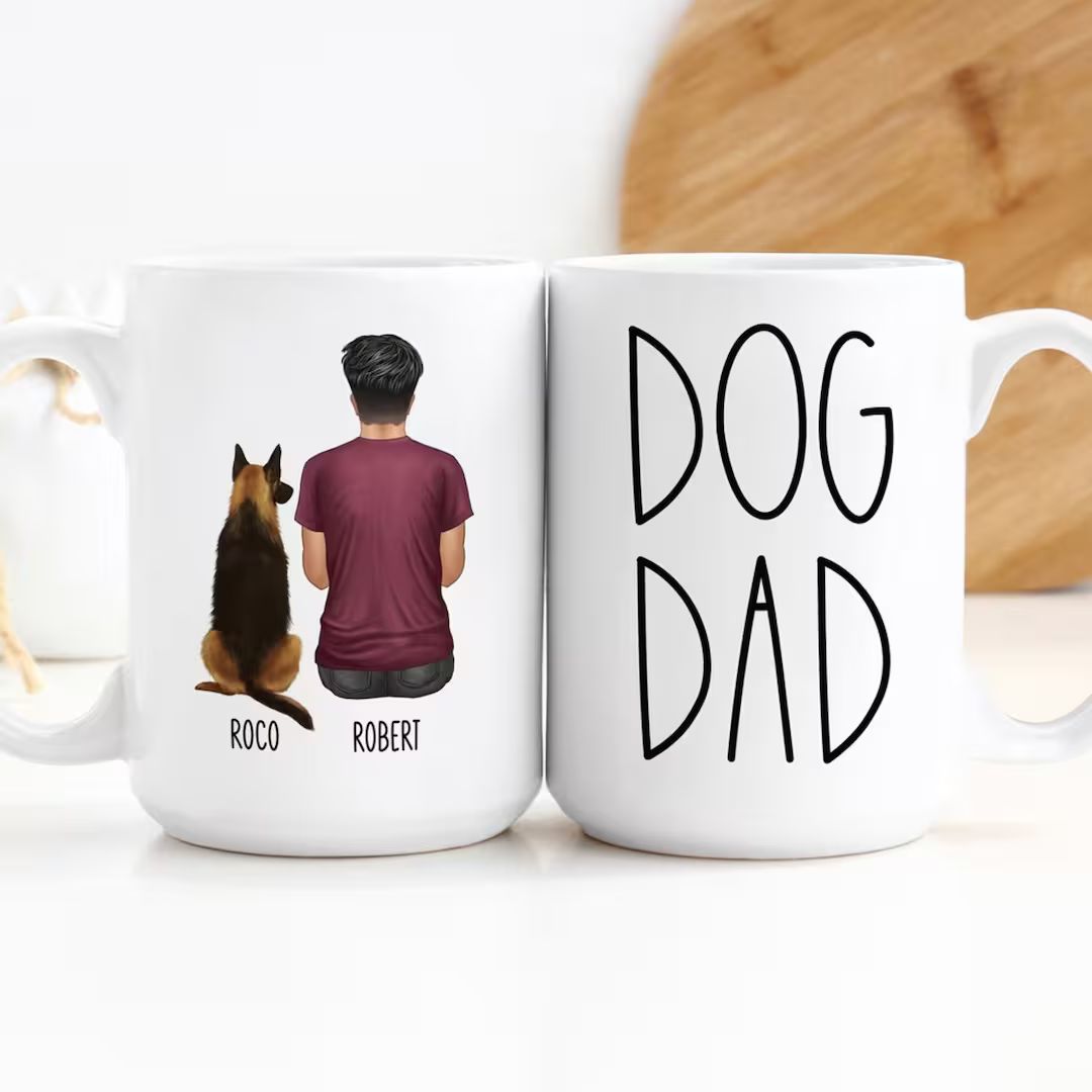 Custom Dog Dad Mug Personalized Pet Gift - Etsy | Etsy (US)