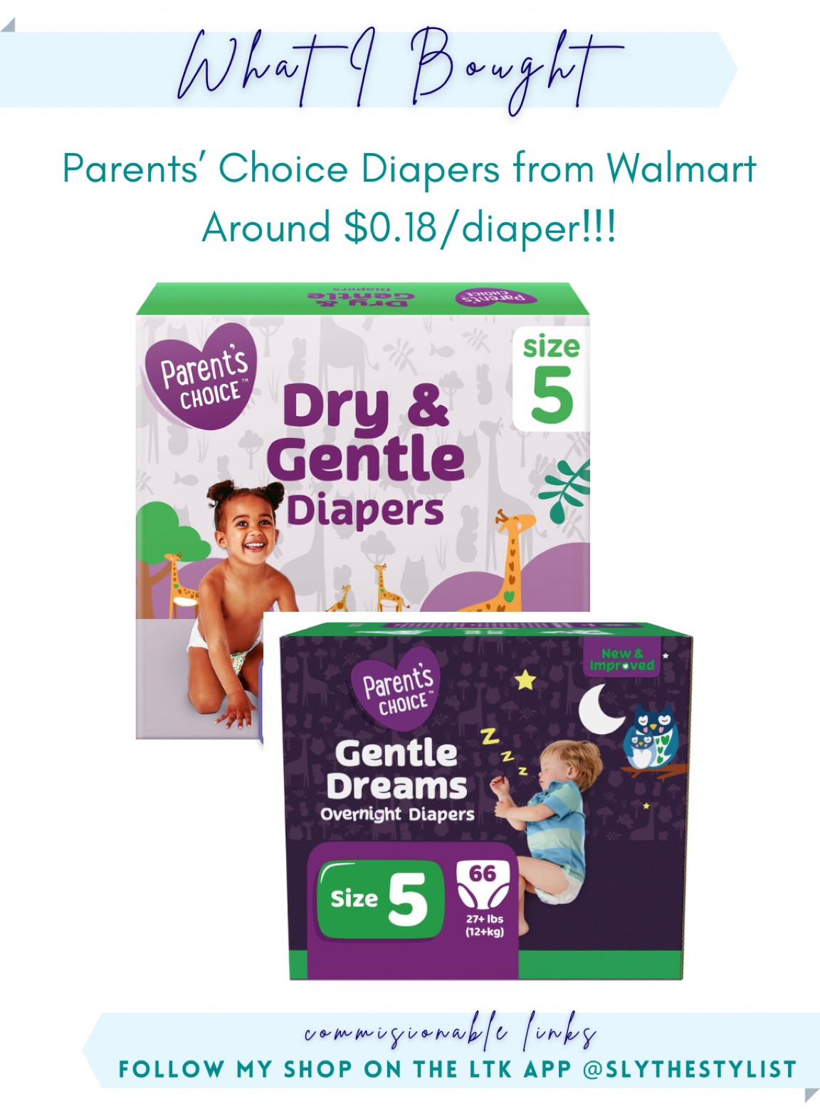 Walmart brand diapers - Parents’ Choice daytime and nighttime diapers

Inexpensive diapers, least expensive diapers at regular retailstores

#LTKfindsunder50 #LTKbaby #LTKkids