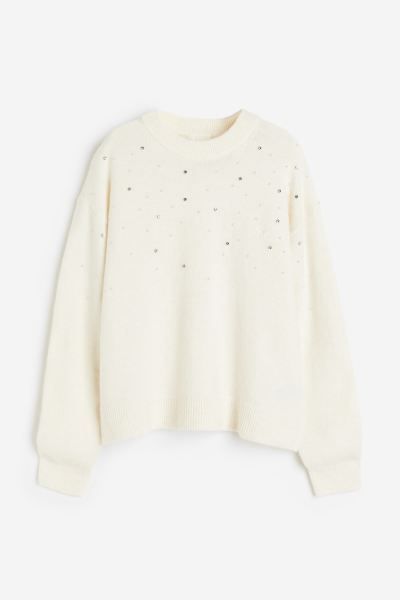 Beaded Sweater - Gray/sequins - Ladies | H&M US | H&M (US + CA)