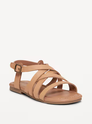 Faux-Leather Strappy Sandals for Toddler Girls | Old Navy (US)