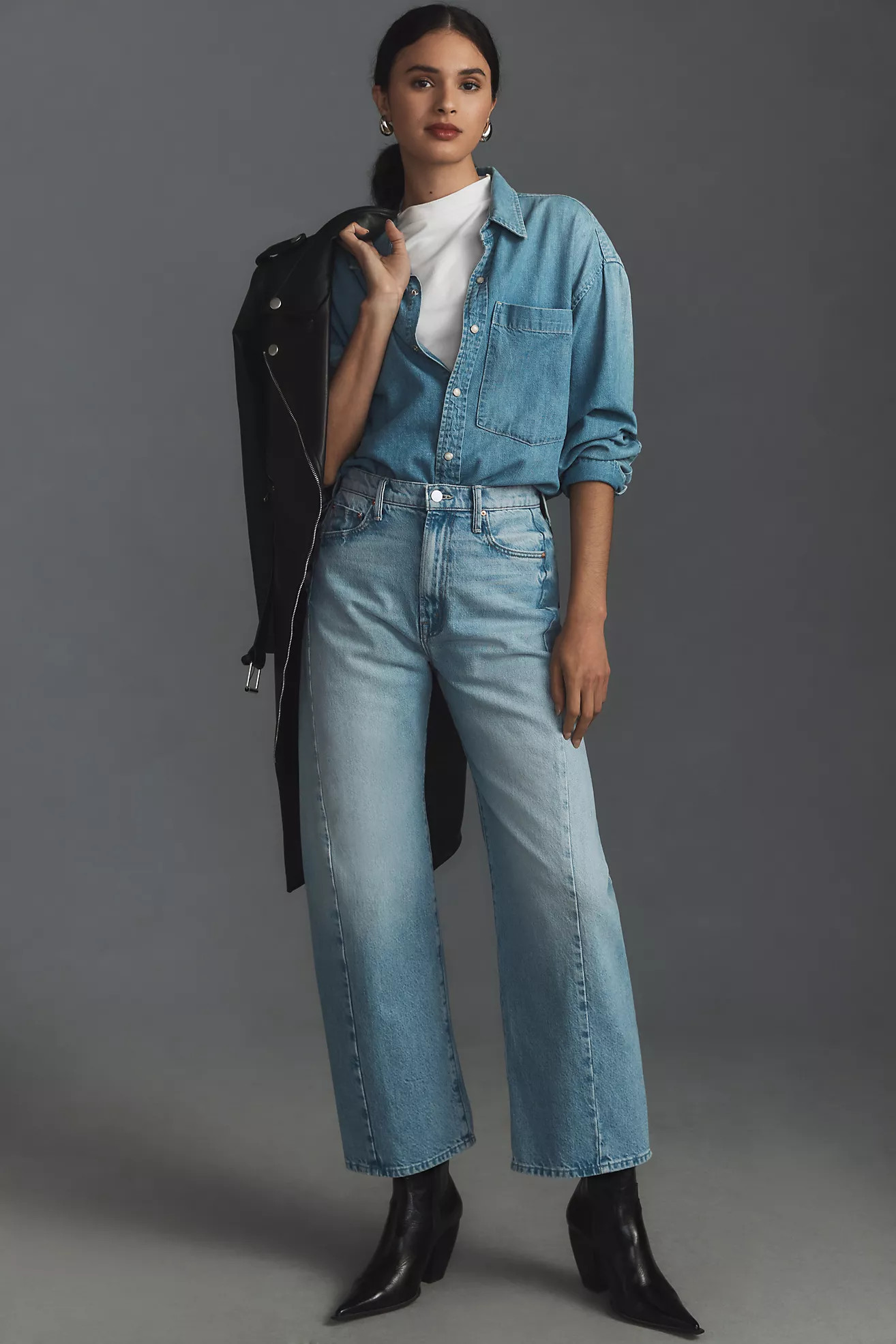 MOTHER The Half Pipe High-Rise Ankle Jeans | Anthropologie (US)