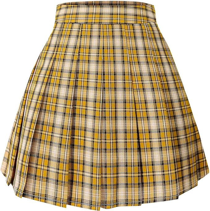 Hoerev Women Girls Short High Waist Pleated Skater Tennis Skirt | Amazon (US)