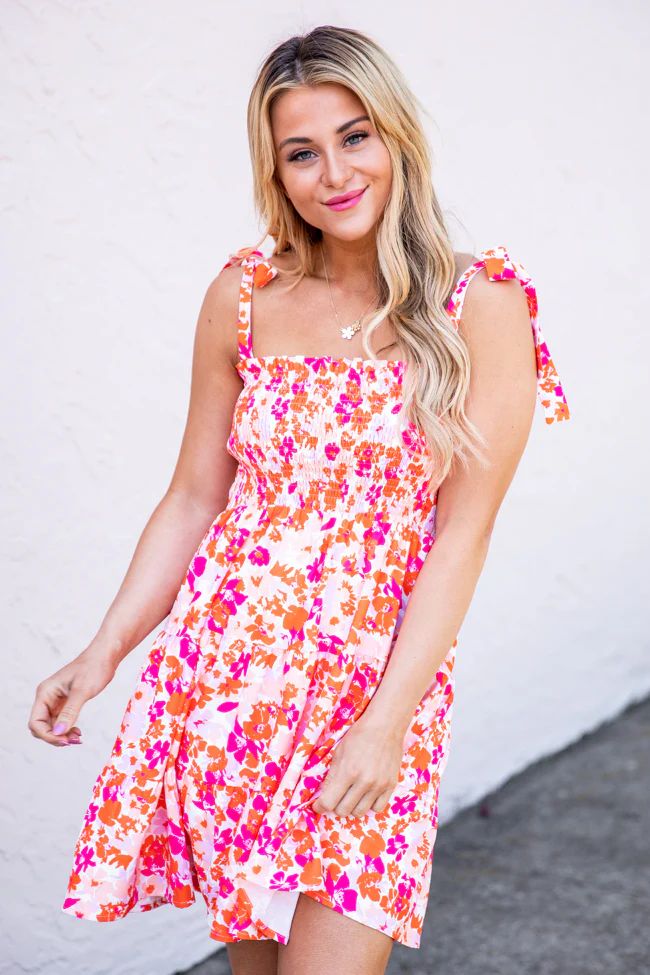 Sunny Skies Red Floral Mini Dress FINAL SALE | Pink Lily