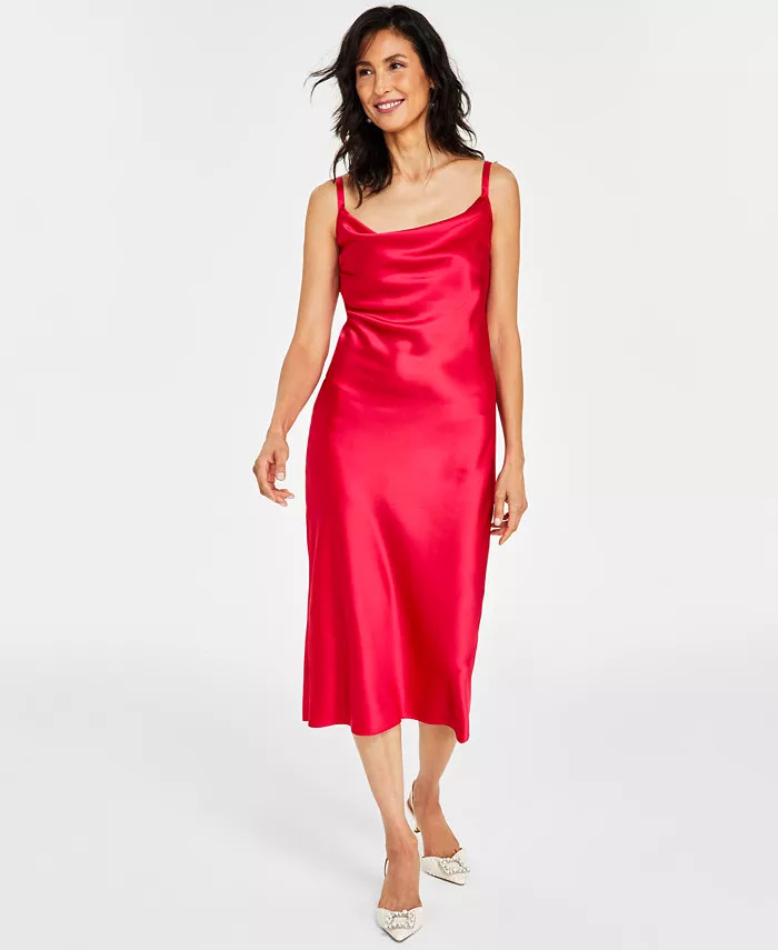I.N.C. International Concepts Women's Cowl-Neck Slip Dress, Created for Macy's - Macy's | Macy's