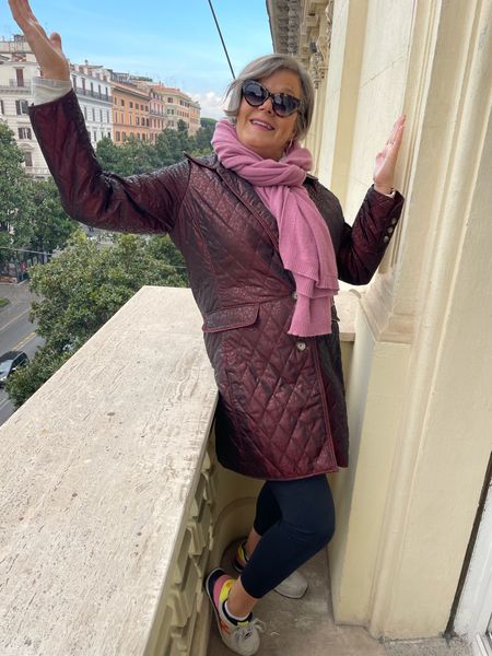 Rain or shine while traveling in Italy. A light weight quilted cost from Chico’s is perfect to have when traveling in Italy in November! 
Looks great over leggings and New Bakance runners! #ttavelingabroad #traveling #raincoat 

#LTKshoecrush #LTKstyletip #LTKtravel