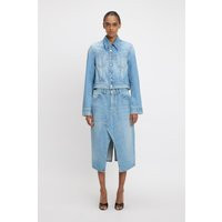 Victoria Beckham Denim Jacket In Light Blue Wash - Size 4 UK | Victoria Beckham US