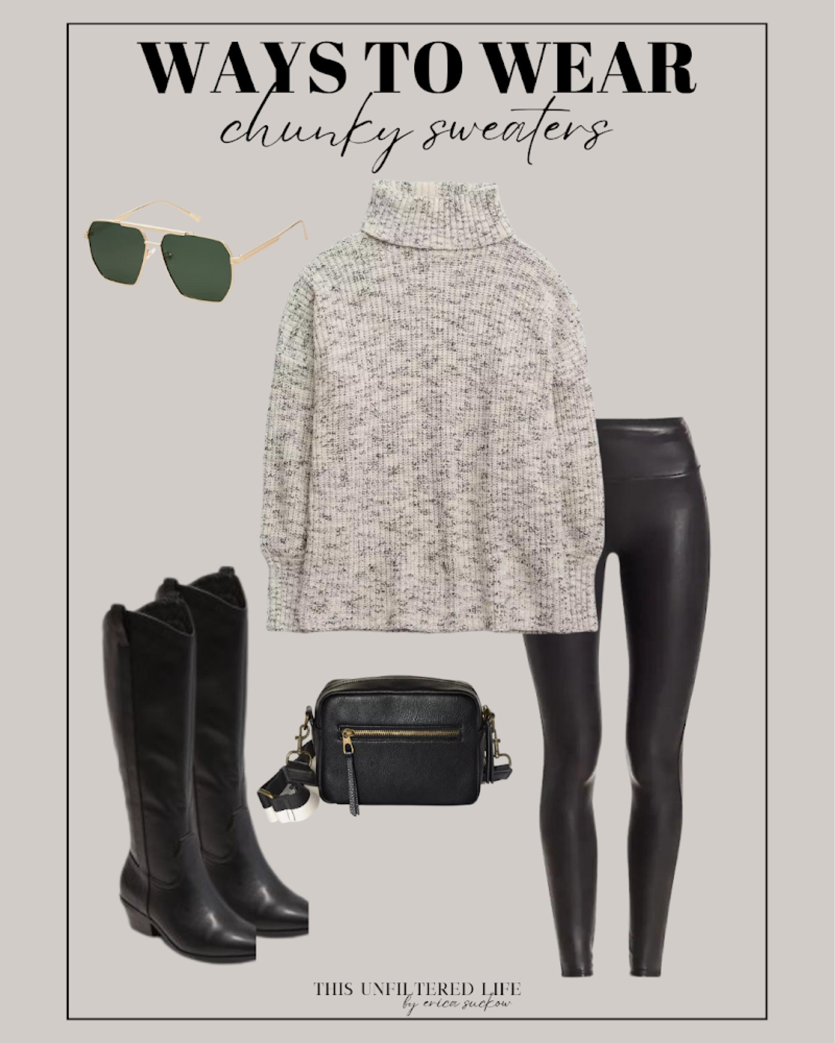 Ways to Wear Chunky Sweaters - Faux Leather Leggings - Target Boots - Sweater 

#WaysToWear #ChunkySweaters #FauxLeatherLeggings

#LTKSeasonal #LTKstyletip #LTKHoliday