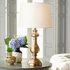 Fairlee Antique Brass Candlestick Table Lamp | www.lampsplus.com | LampsPlus.com