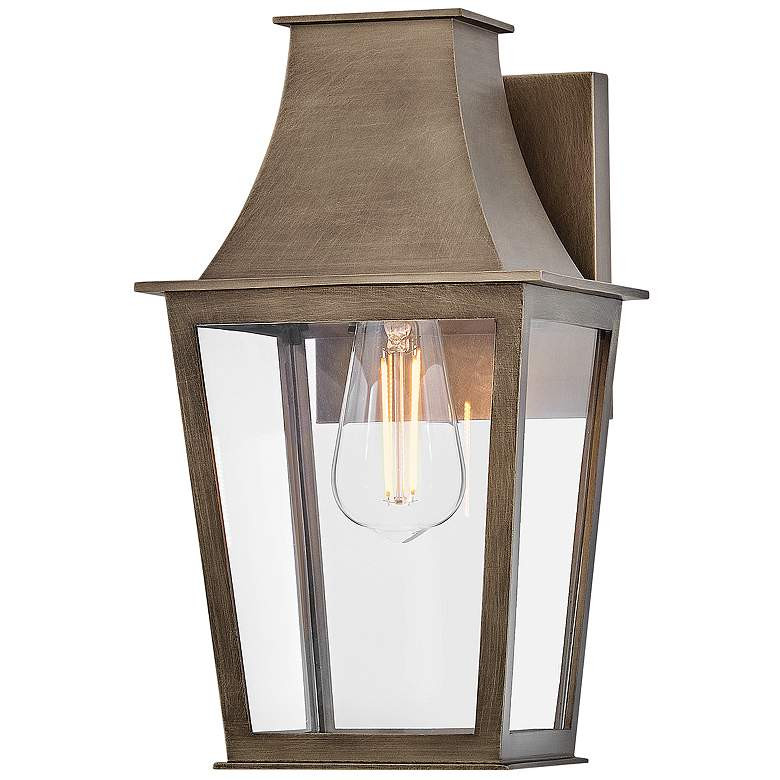 Georgetown 12 1/2" High Burnished Bronze Outdoor Wall Light | Lamps Plus