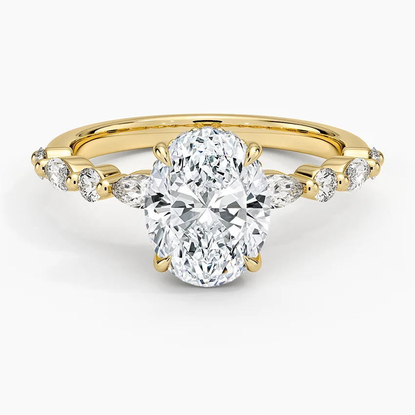 18K Yellow Gold Versailles Hidden Halo Diamond Ring | Brilliant Earth