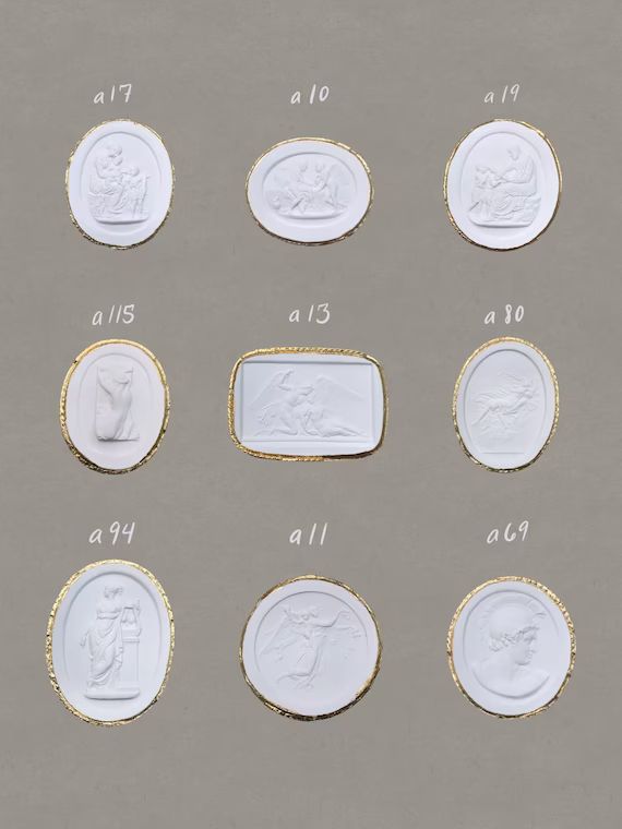 Grand Tour Intaglio Plaster Seals Medallion Wall Art Gold | Etsy | Etsy (US)