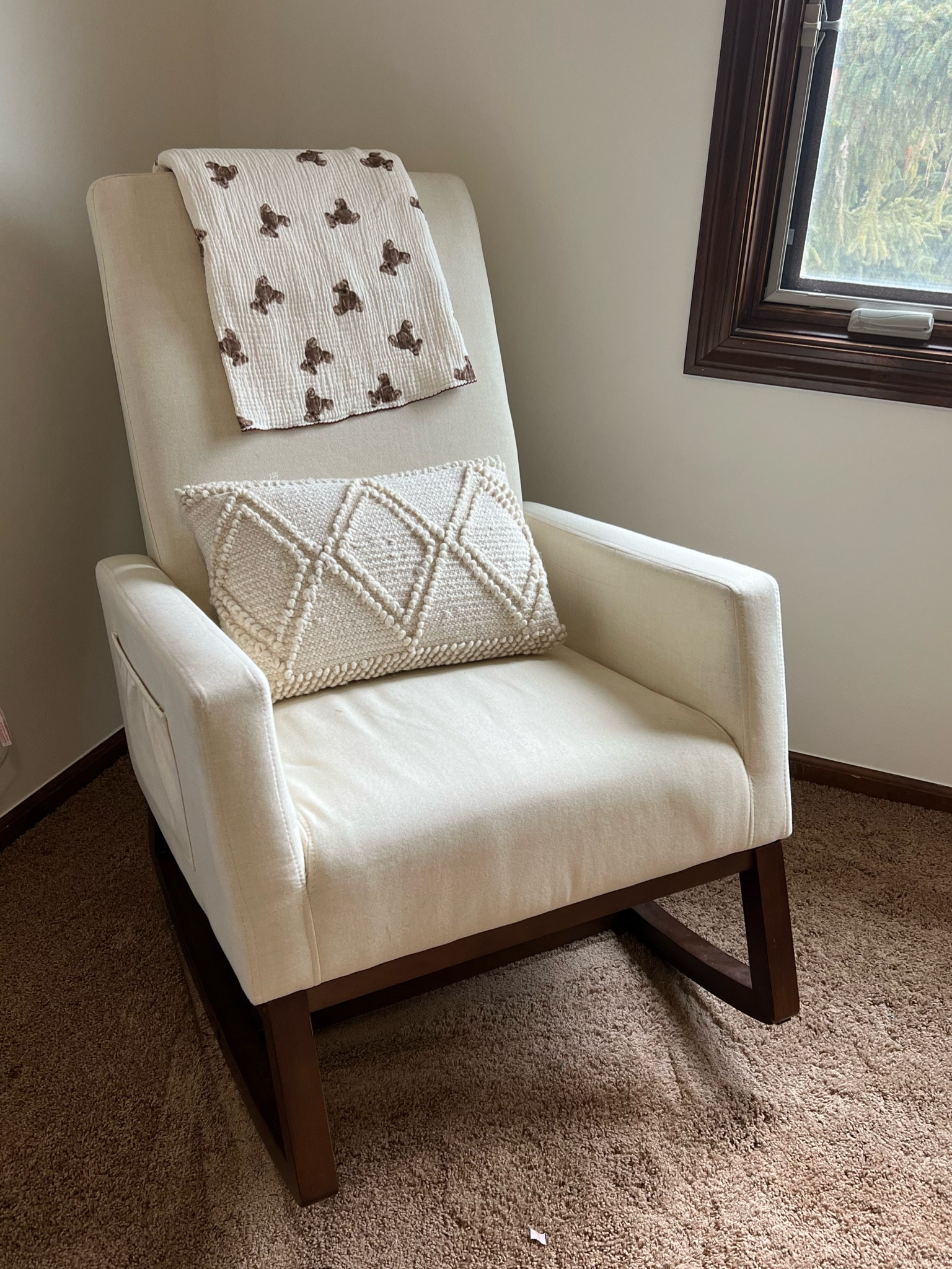 Beige nursery rocking chair 

#LTKbaby