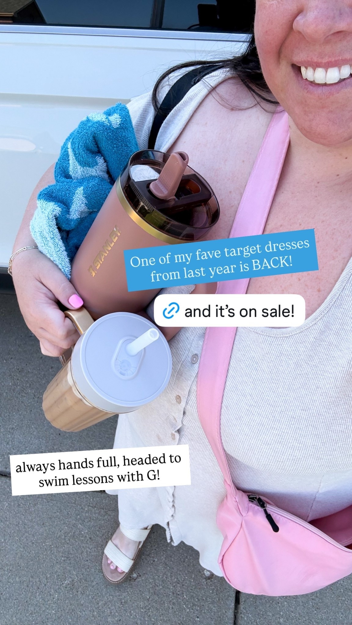 always hands full, headed to swim lessons with G! One of my fave target dresses from last year is BACK!

#LTKPlusSize #LTKSeasonal #LTKootd