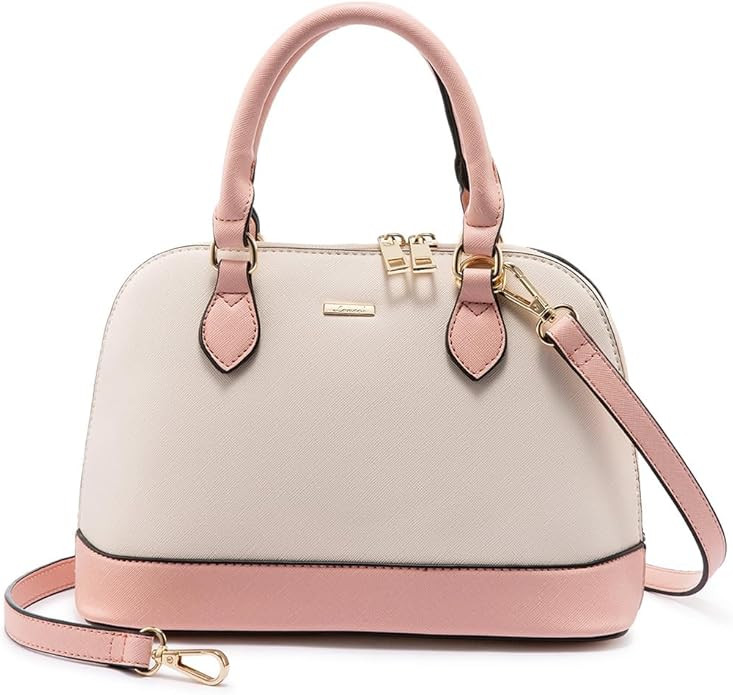 LOVEVOOK Purse for Women Crossbody Bags Classic Double Zip Top Handle Dome Satchel Bag | Amazon (US)