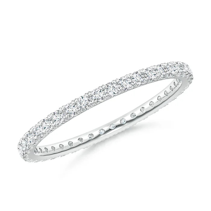 Fishtail-Set Diamond Eternity Wedding Ring | Angara US