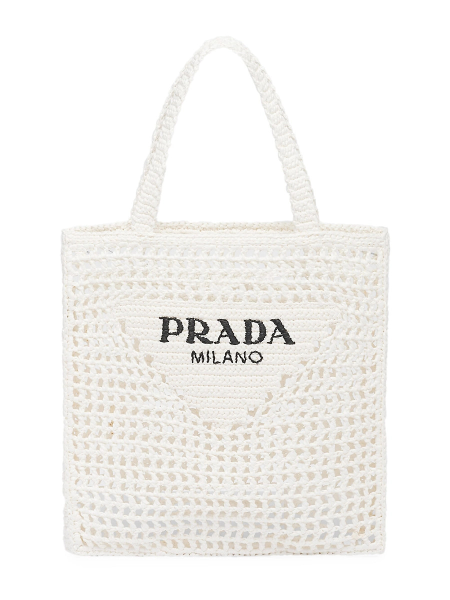 Women's Large Crochet Tote Bag - White | Saks Fifth Avenue