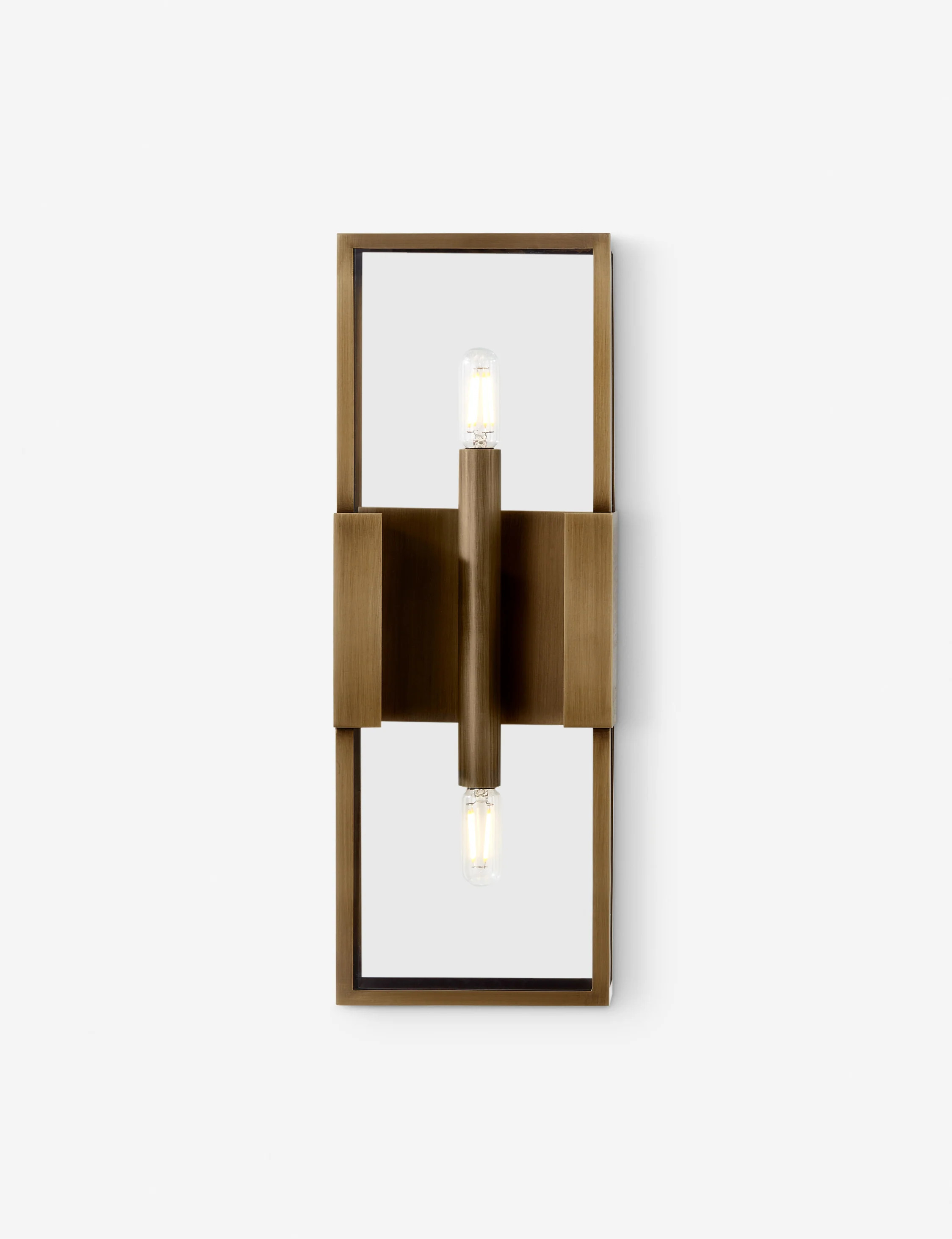 Ambre Outdoor Sconce, Antique Brass, Medium | Lulu and Georgia 