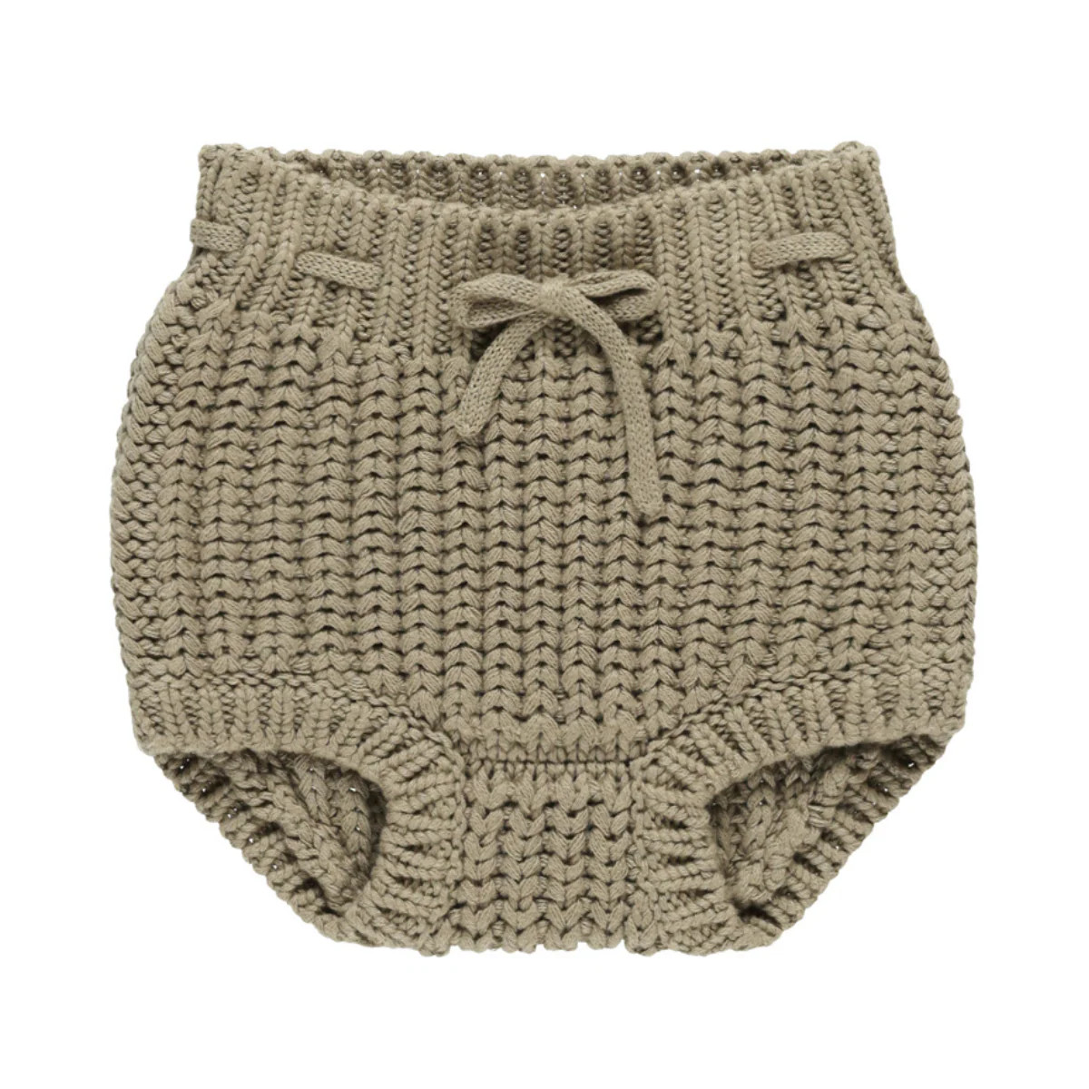 Knit Tie Bloomer, Olive | SpearmintLOVE