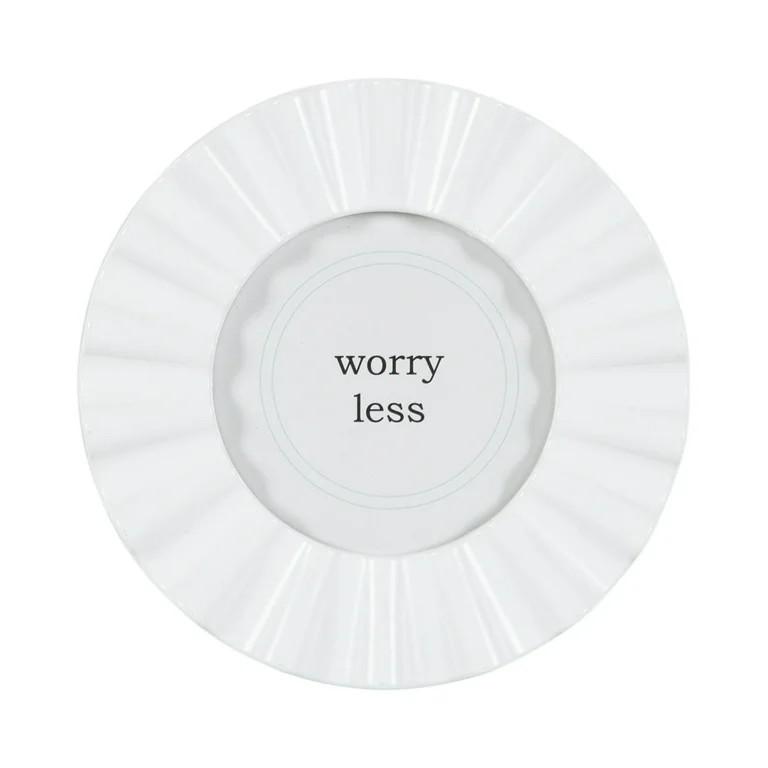 DesignOvation 4x4 Frilly White Decorative Tabletop Picture Frame | Walmart (US)