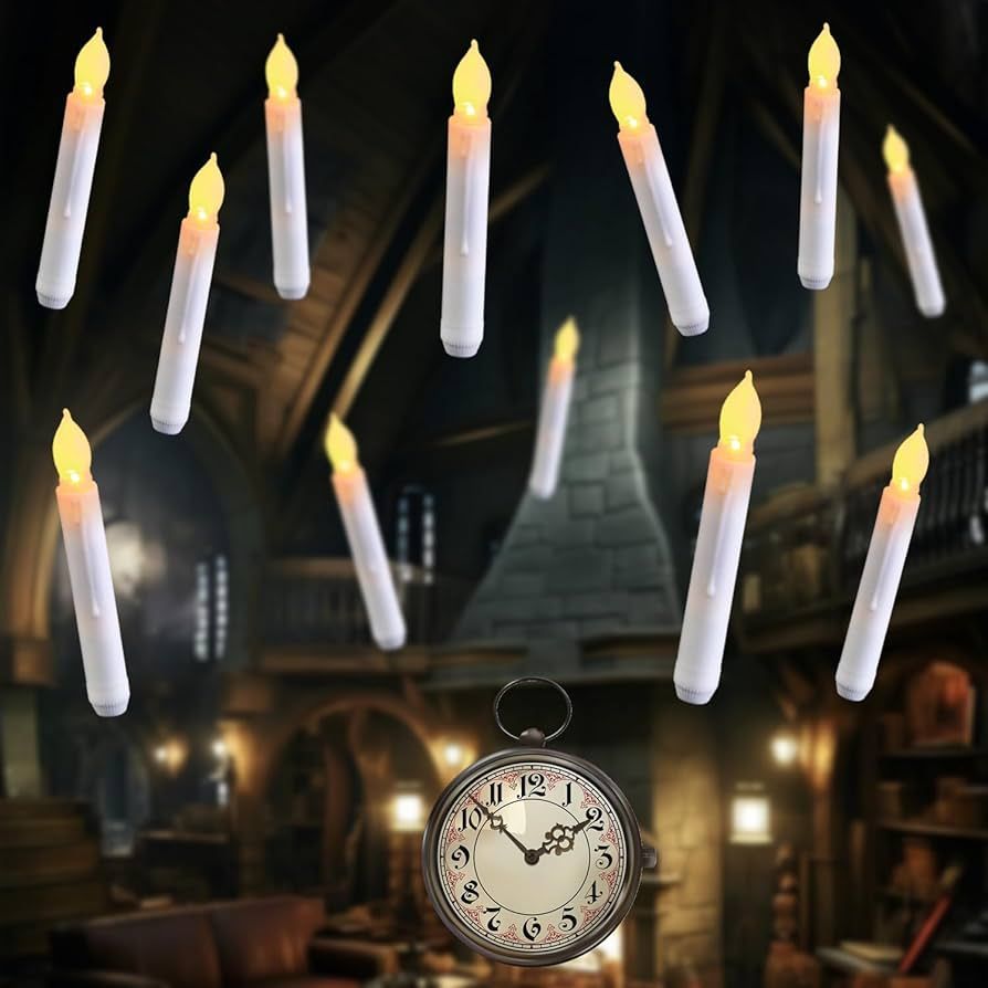 Raycare 12pcs LED Flameless Taper Candles with 6H Automatic Timer, 0.79×6.5 Inches Battery Opera... | Amazon (US)
