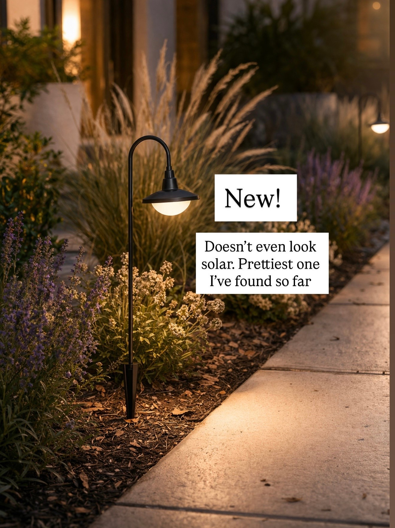 You would never know this was solar powered. This is the prettiest one I found so far solar pathway light sold is a set new from at home.

#LTKHome #LTKSaleAlert