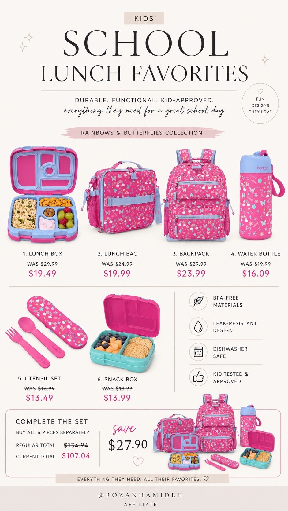 Back to school lunch finds 🥪🎒 These Bentgo sets are so cute, practical, and currently on sale! Sharing both the dinosaur 🦕 and rainbows & butterflies 🌈 options because they have so many cute pieces to choose from.

Perfect time to grab them before school starts 🤍

#LTKBackToSchool #LTKkids #LTKfamily

#LTKKids