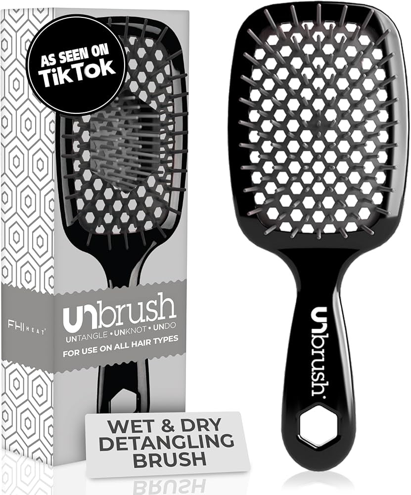 FHI Heat UNbrush Detangling Brush for Pain-Free Brushing on All Wet or Dry Hair Types — Durable... | Amazon (US)