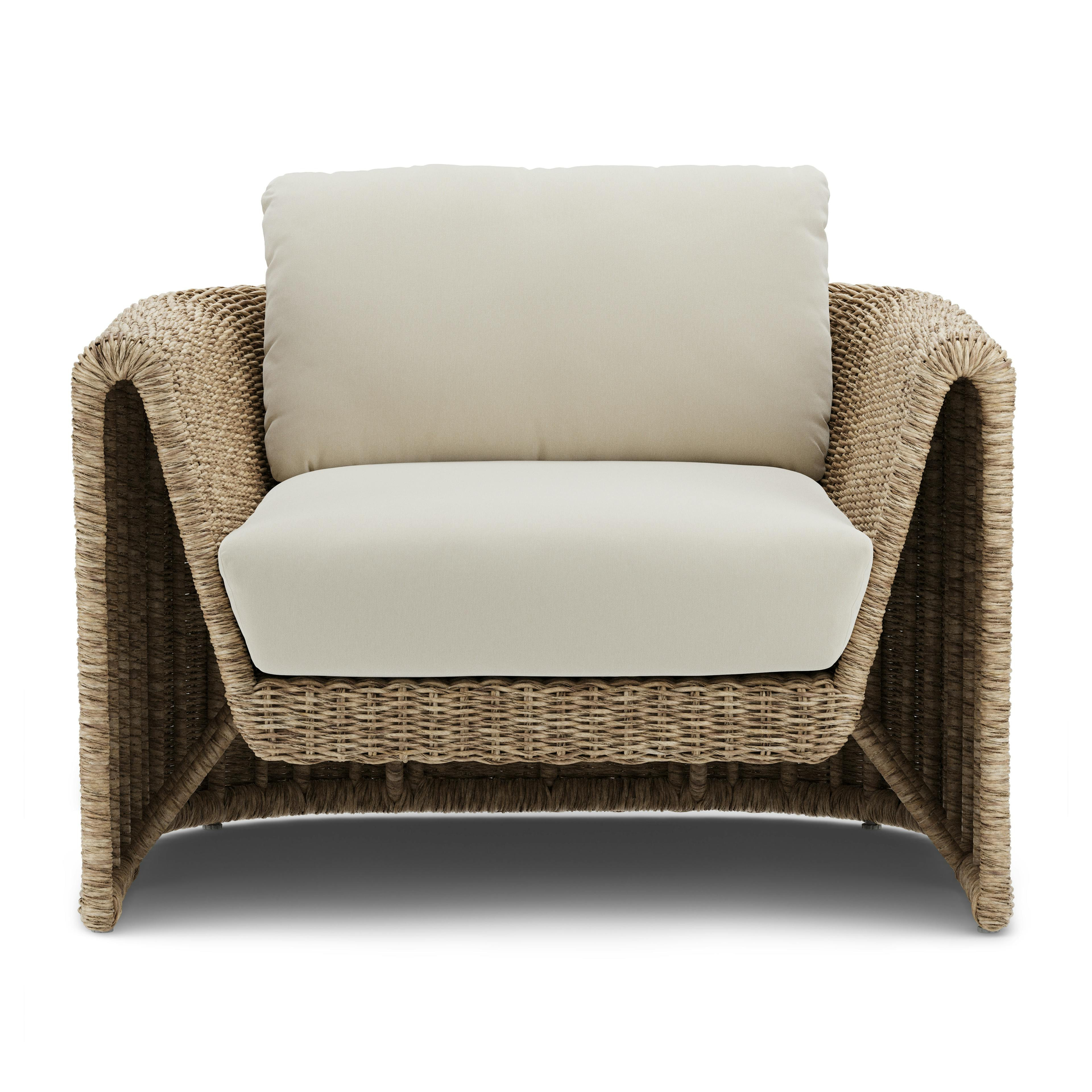 Willa 38" Outdoor Wicker Lounge Chair - Dravite Ivory | Article