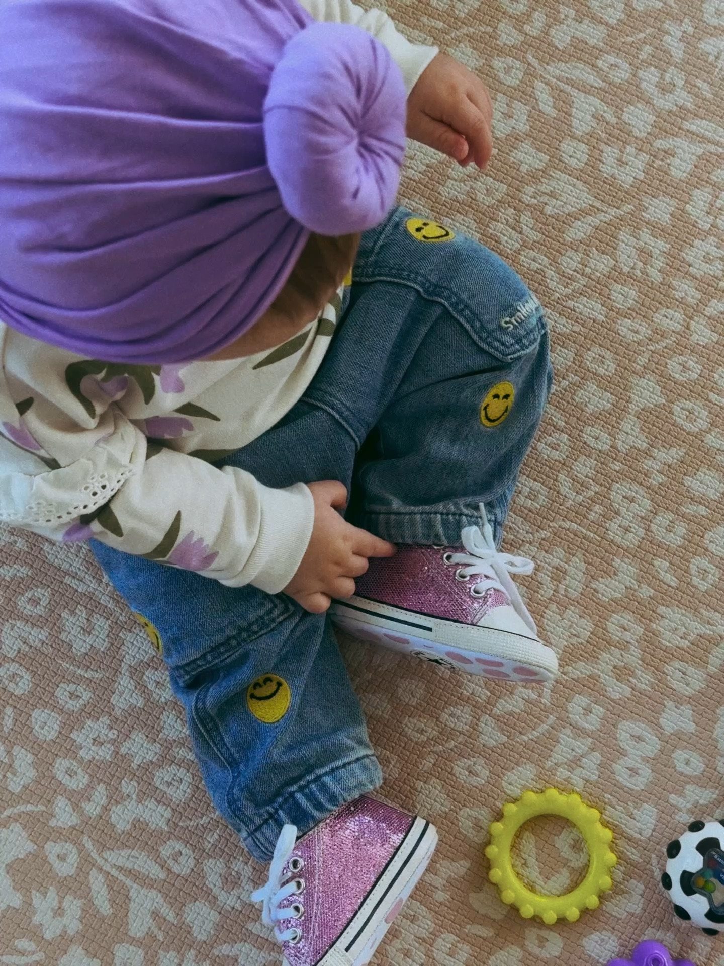 Baby girl style! The pants are Smiley World from H&M but sold out, I linked similar styles though. Keep your eye out for seasonal styles!! #babygirlstyle #babyfashion #kidsfashion #amazonfinds 

#LTKSpringSale #LTKkids #LTKbaby